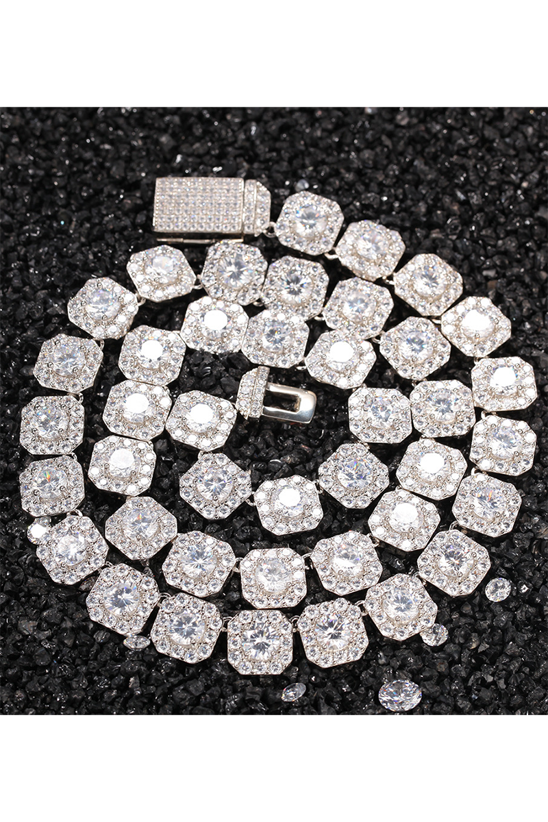 LUXIIVA® HIP HOP TENNIS ZIRCON ROCK NECKLACE (Ready to Ship)