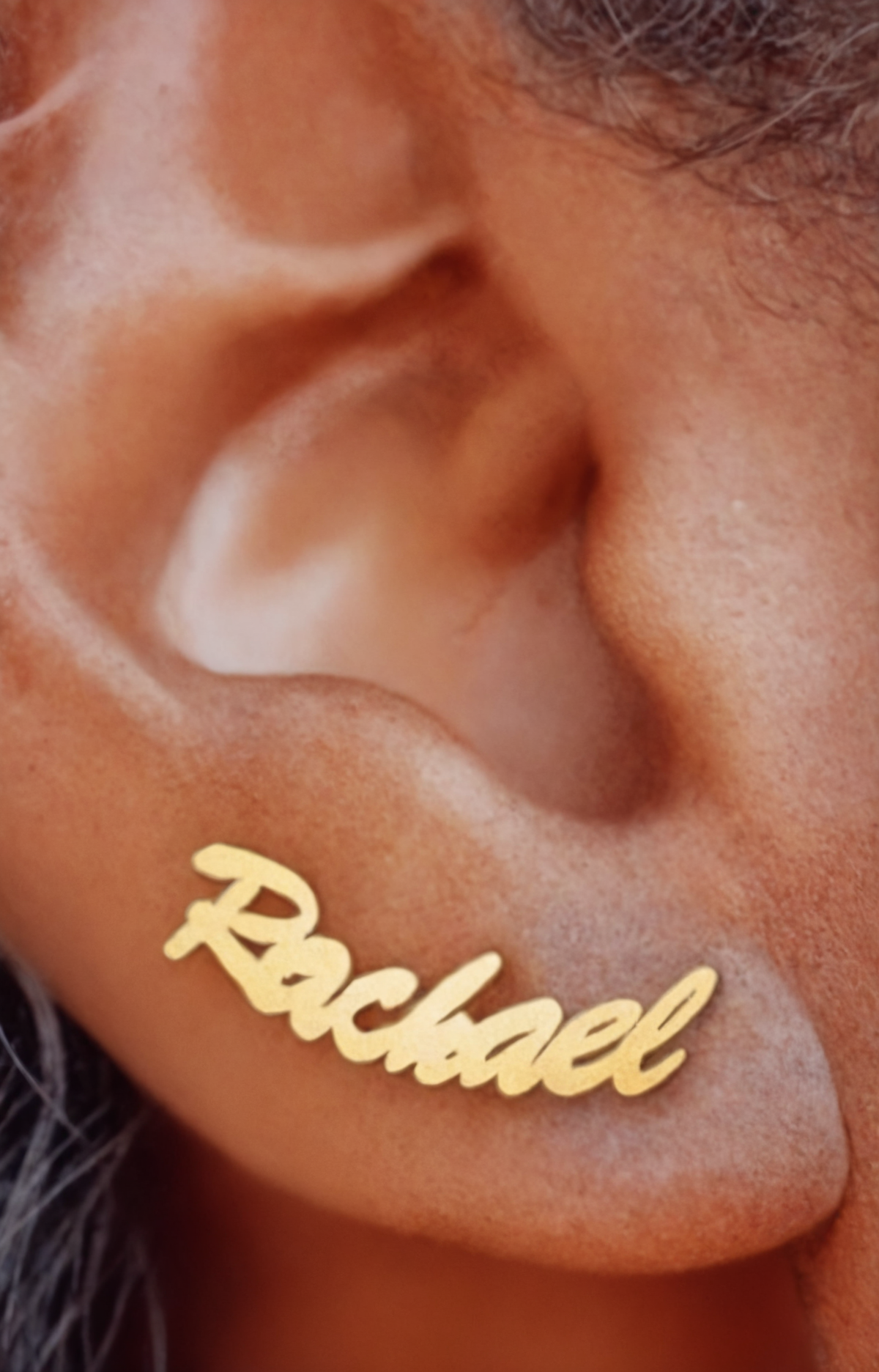 LUXIIVA® CUSTOM CURSIVE NAME STUD EARRINGS