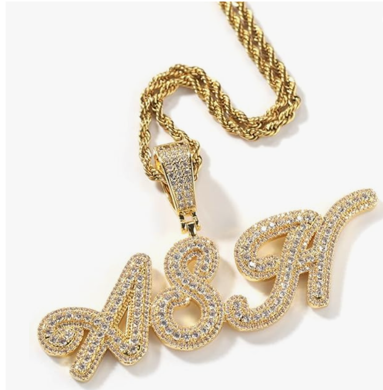 LUXIIVA Brush Script Custom Name Pendant - additional view 21 of necklace
