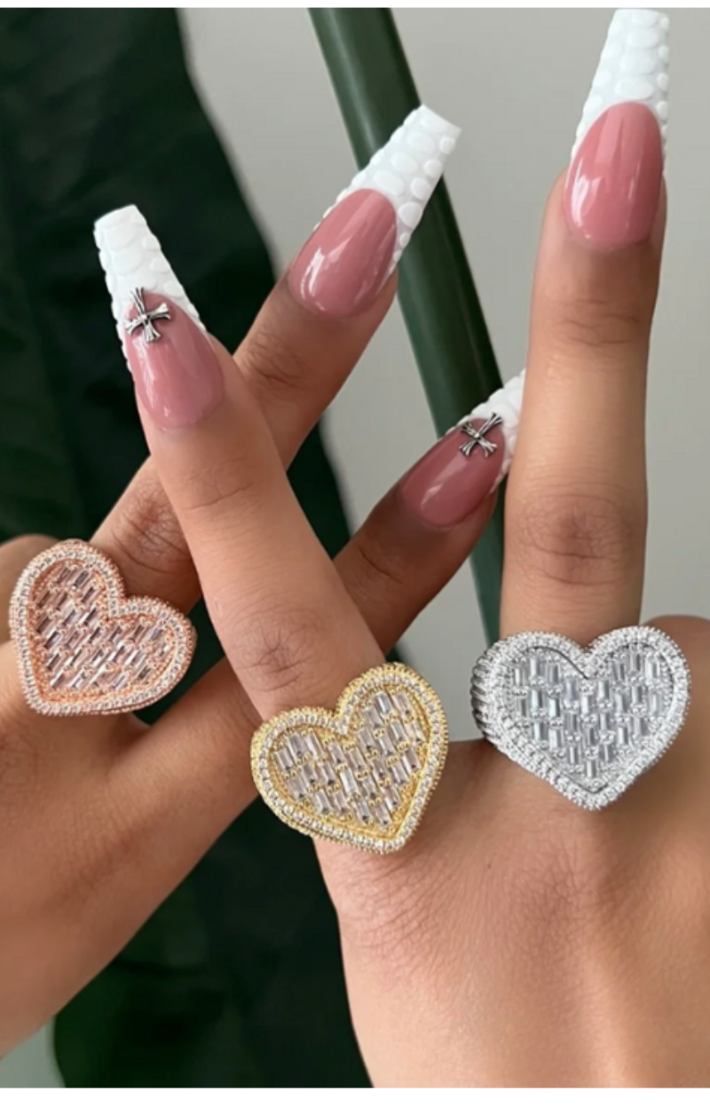 FINA HEART CZ RING(Ready to Ship)