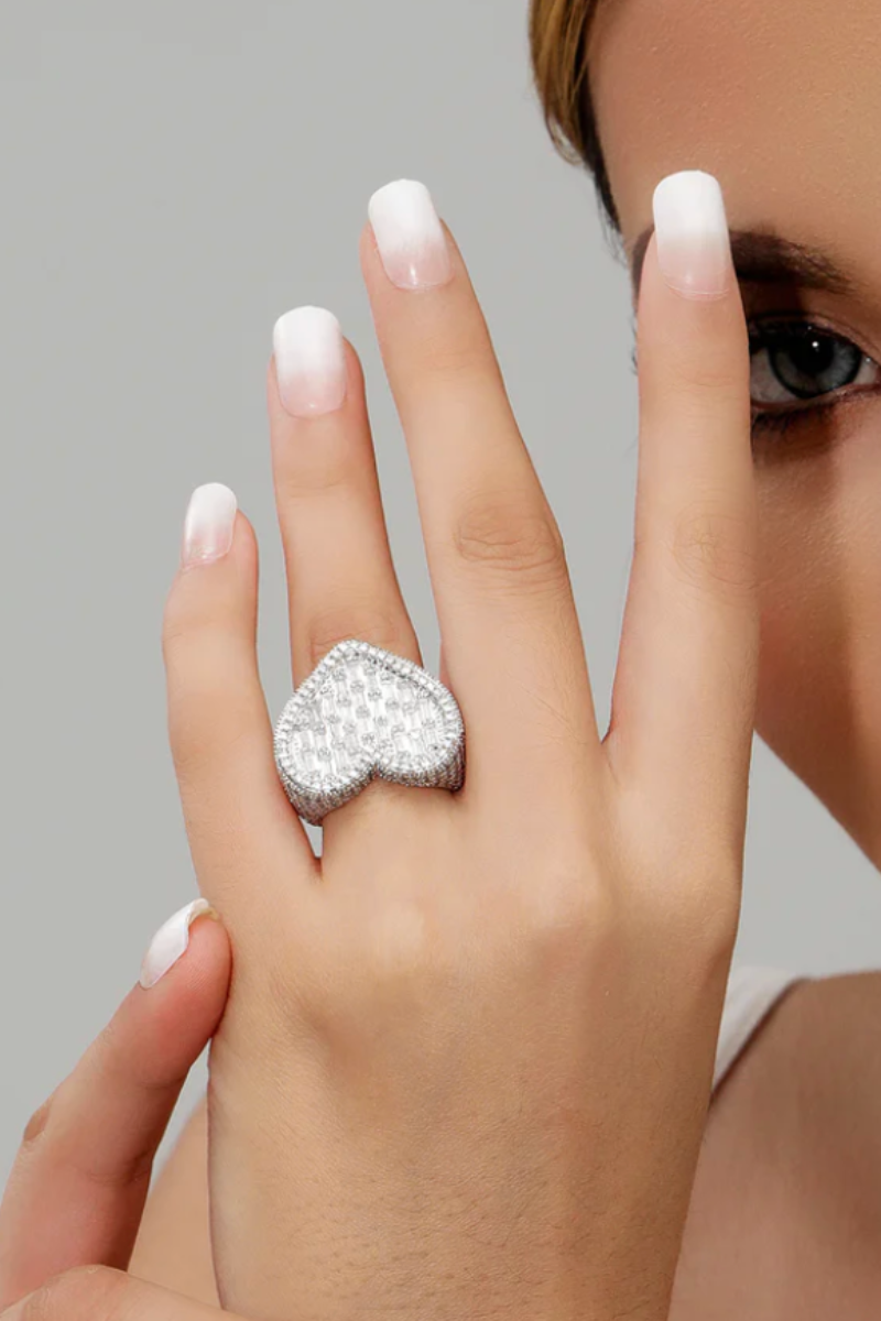 FINA HEART CZ RING(Ready to Ship)