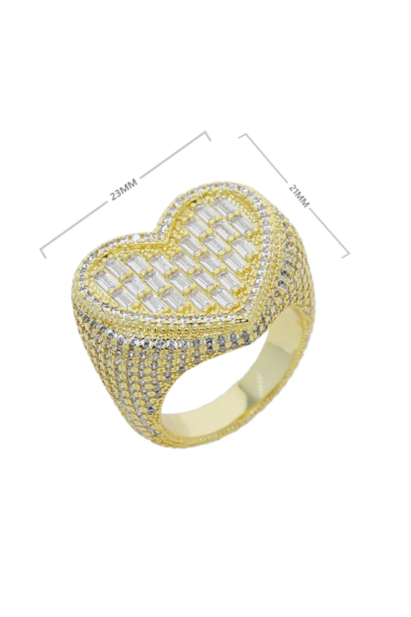 FINA HEART CZ RING(Ready to Ship)