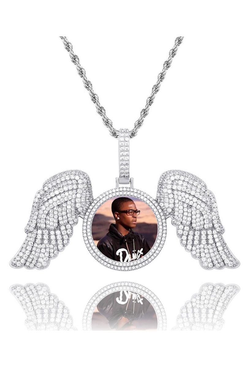 LUXIIVA® ANGEL POWER-WINGS CUSTOM PICTURE PENDANT