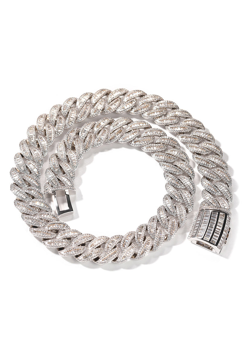 15MM CUBAN LINK LAB NECKLACE(Ready to Ship)