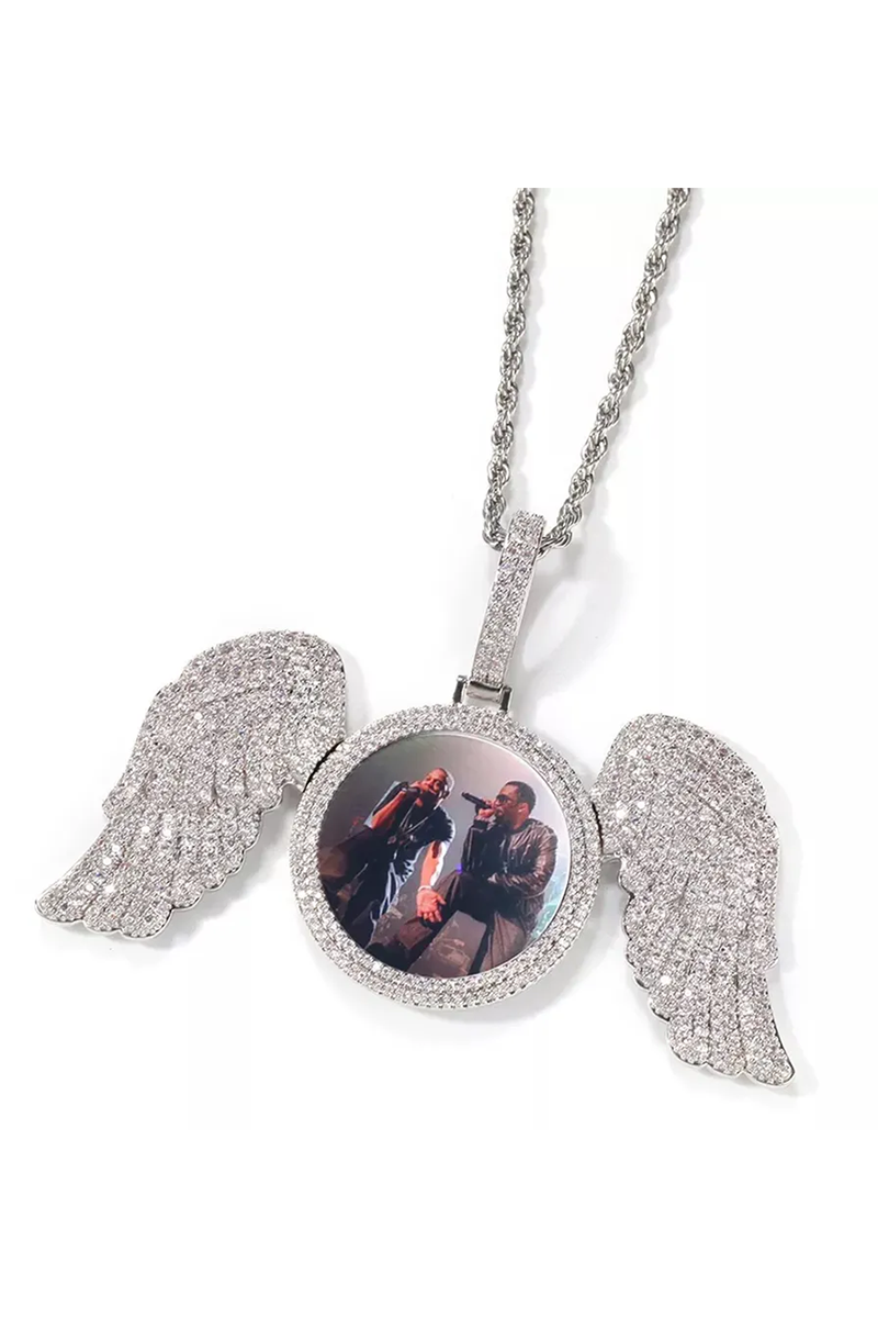 LUXIIVA® ANGEL POWER-WINGS CUSTOM PICTURE PENDANT