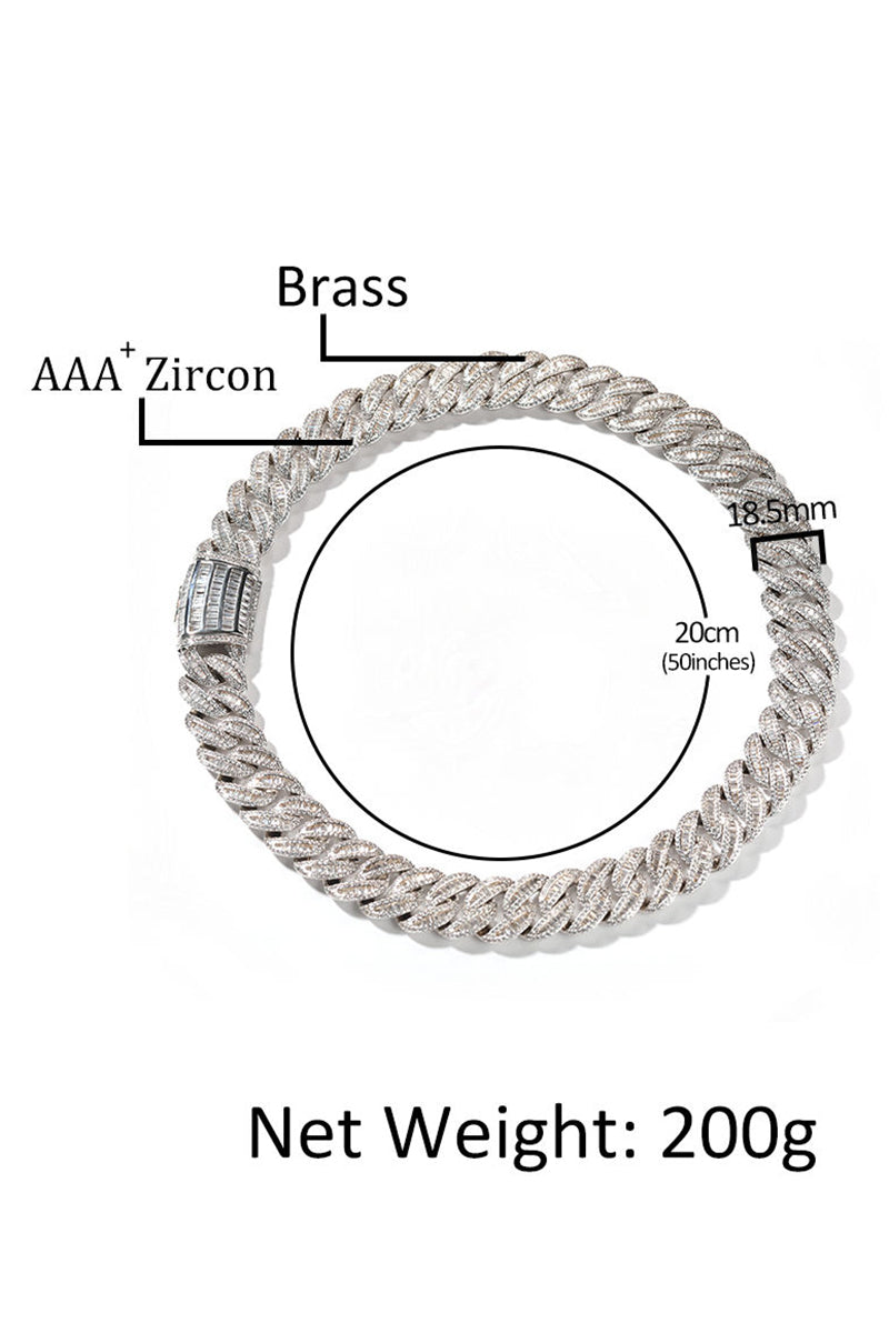15MM CUBAN LINK LAB NECKLACE(Ready to Ship)