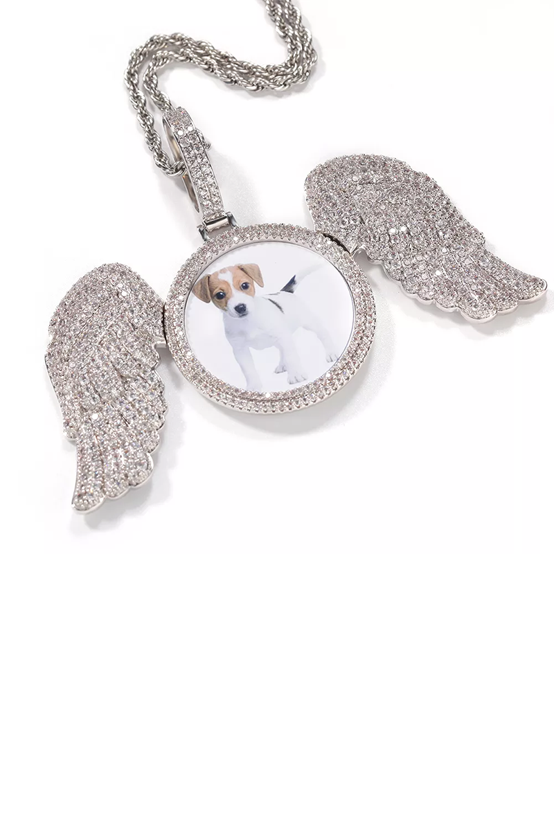 LUXIIVA® ANGEL POWER-WINGS CUSTOM PICTURE PENDANT