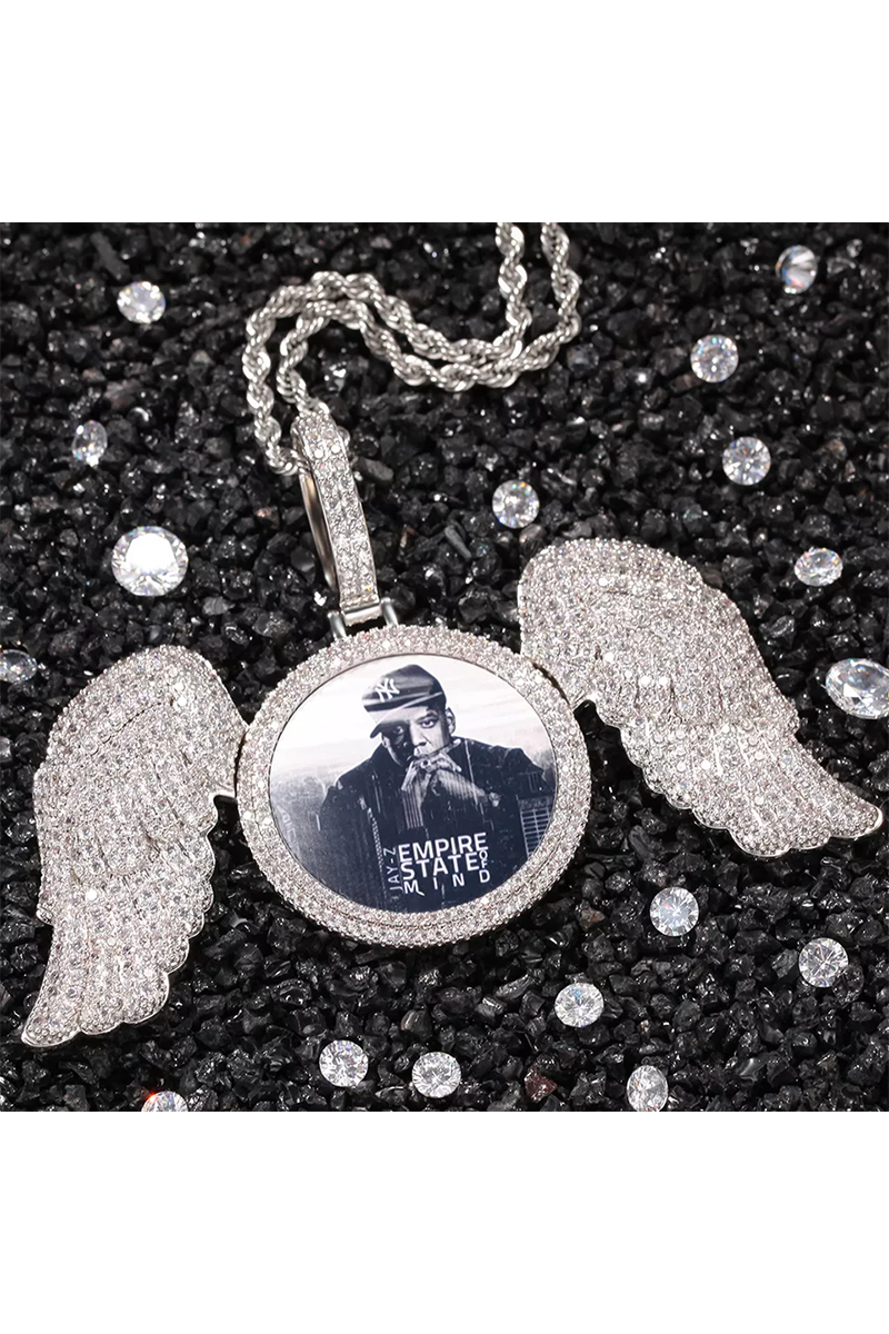 LUXIIVA® ANGEL POWER-WINGS CUSTOM PICTURE PENDANT