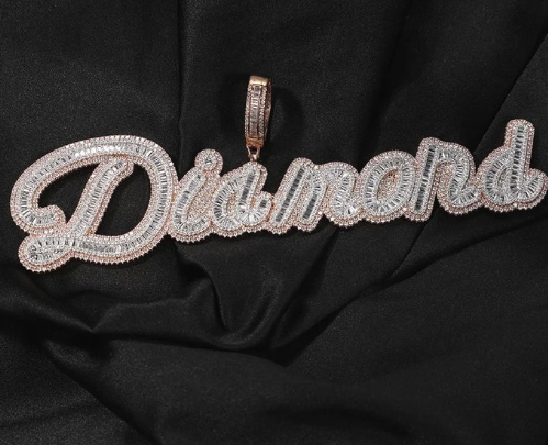 LUXIIVA Kelly Diamond Name Necklace - additional view 14 of CZ diamond necklace
