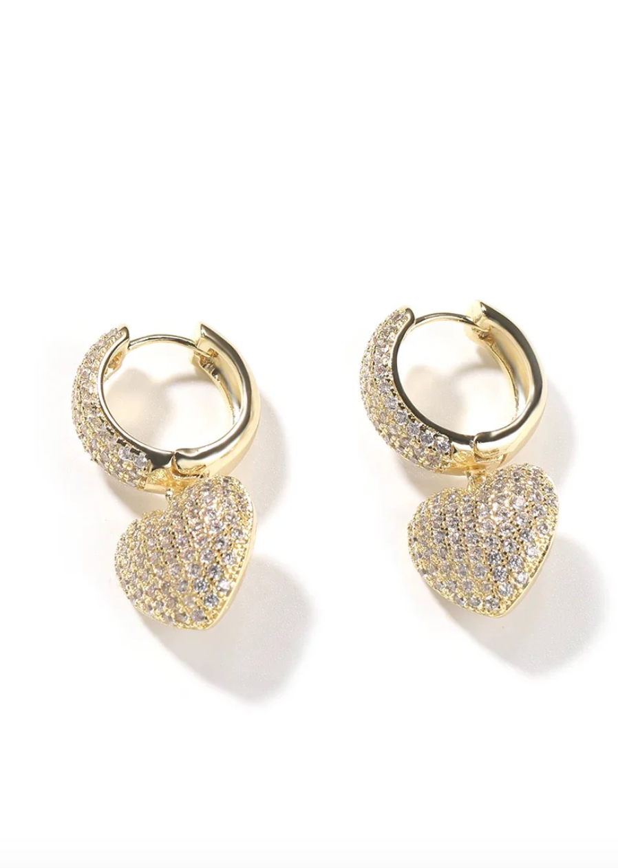 LUXIIVA® CRYSTAL HEARTS EARRINGS (Ready to Ship)