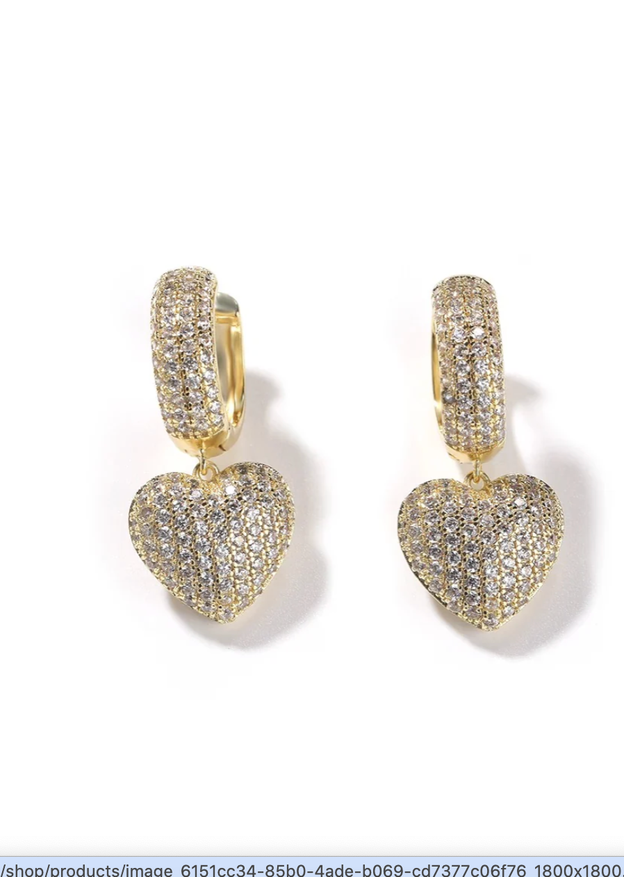 LUXIIVA® CRYSTAL HEARTS EARRINGS (Ready to Ship)