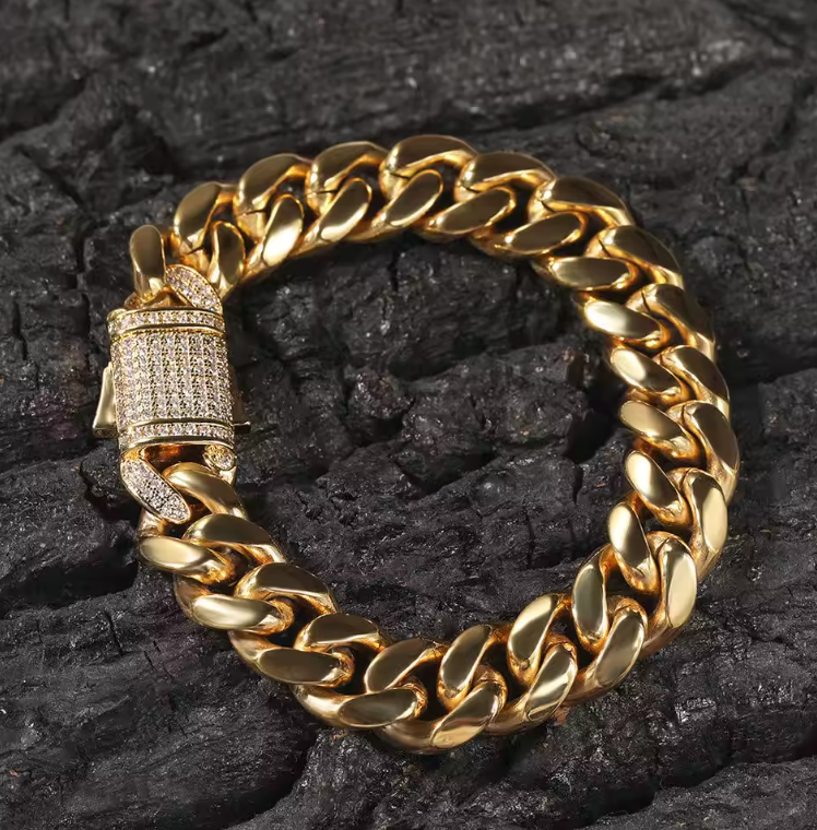 LUXIIVA® ANITA 12MM CUBAN BRACELET(Ready to Ship)