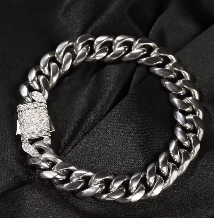 LUXIIVA® ANITA 12MM CUBAN BRACELET(Ready to Ship)