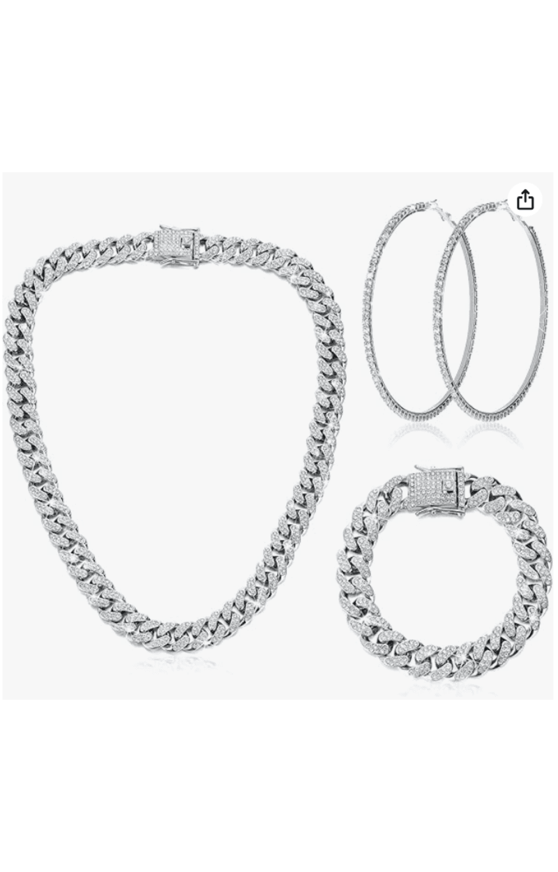 MABEL NECKLACE, BRACELET AND HOOP STACK(Ready to Ship)