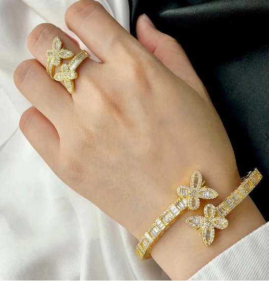 LUXIIVA® BUTTERFLY BRACELET & RING SET(Ready to Ship)