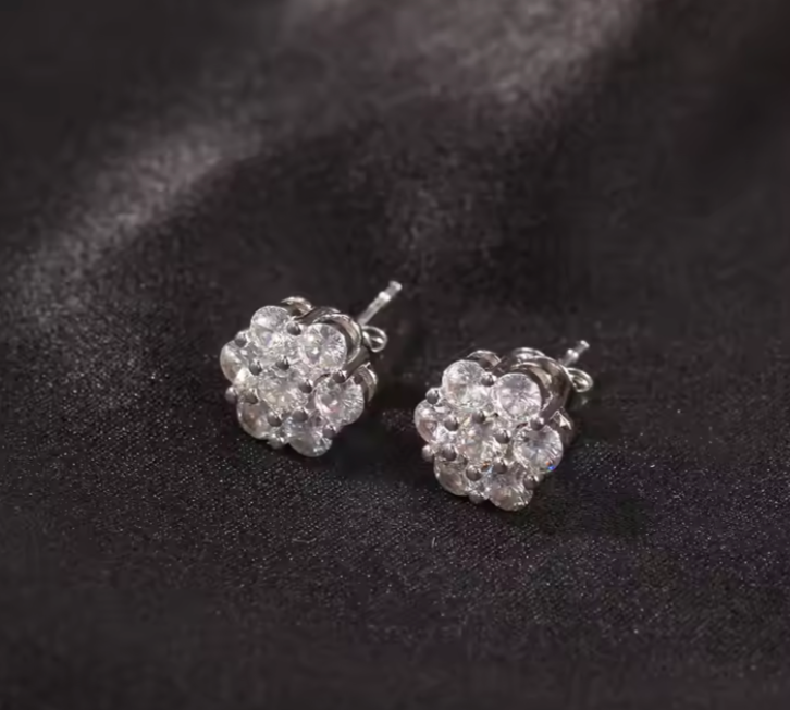 LUXIIVA® FLOWER CLUSTER VVS MOISSANITE(Ready to Ship)