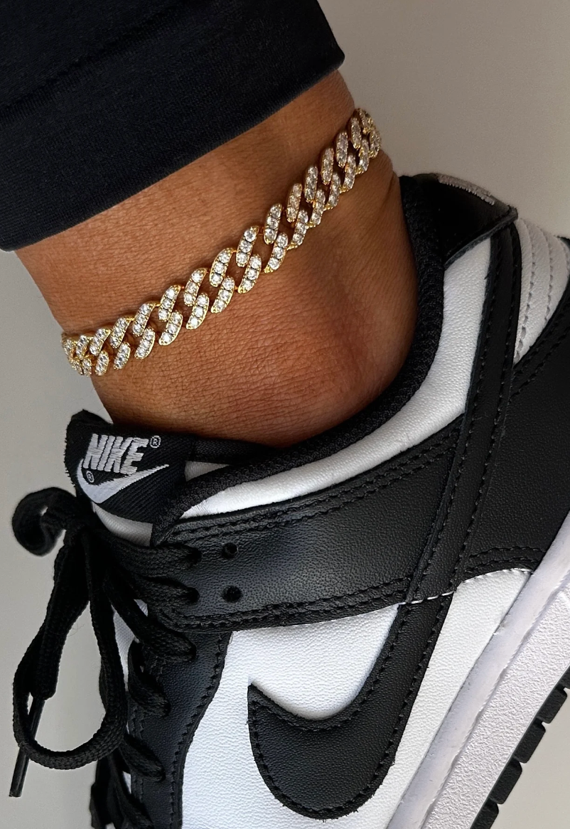 LUXIIVA® 9MM CUBAN ANKLETS- GOLD (Ready to Ship)