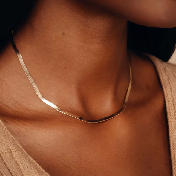 LUXIIVA® HERRINGBONE NECKLACE(Ready to Ship)