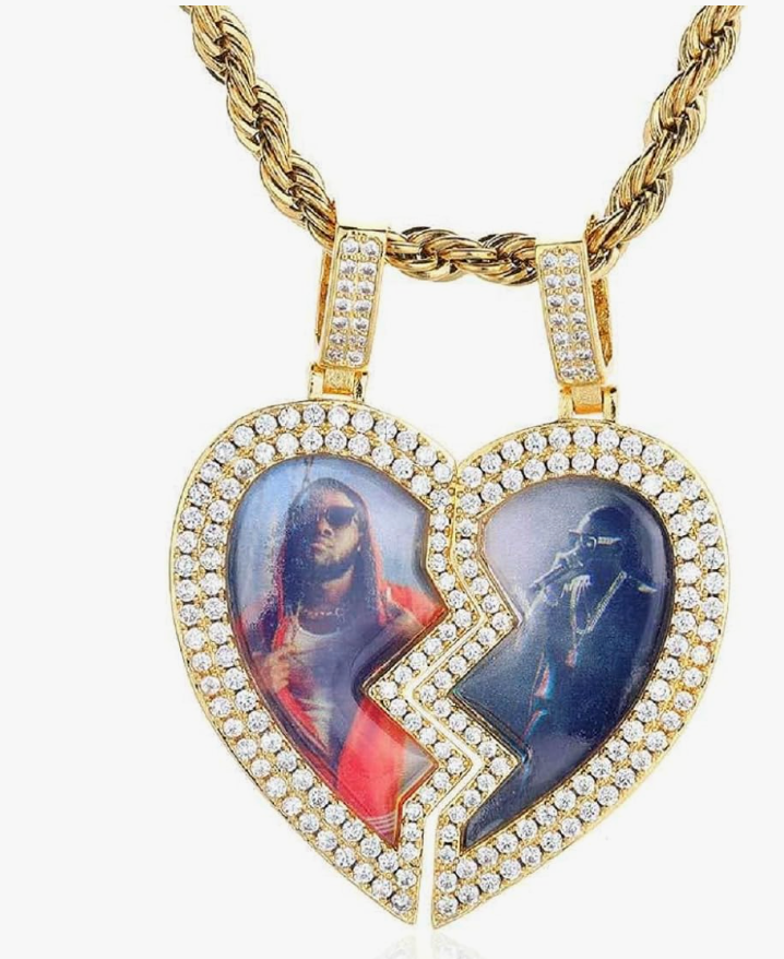 LUXIIVA® BROKEN HEART CUSTOM PICTURE PENDANT
