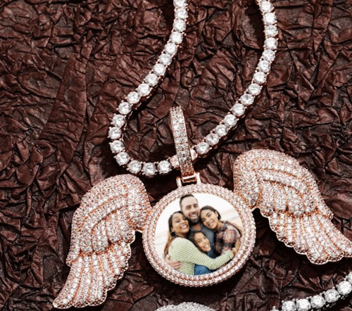 LUXIIVA® ANGEL POWER-WINGS CUSTOM PICTURE PENDANT