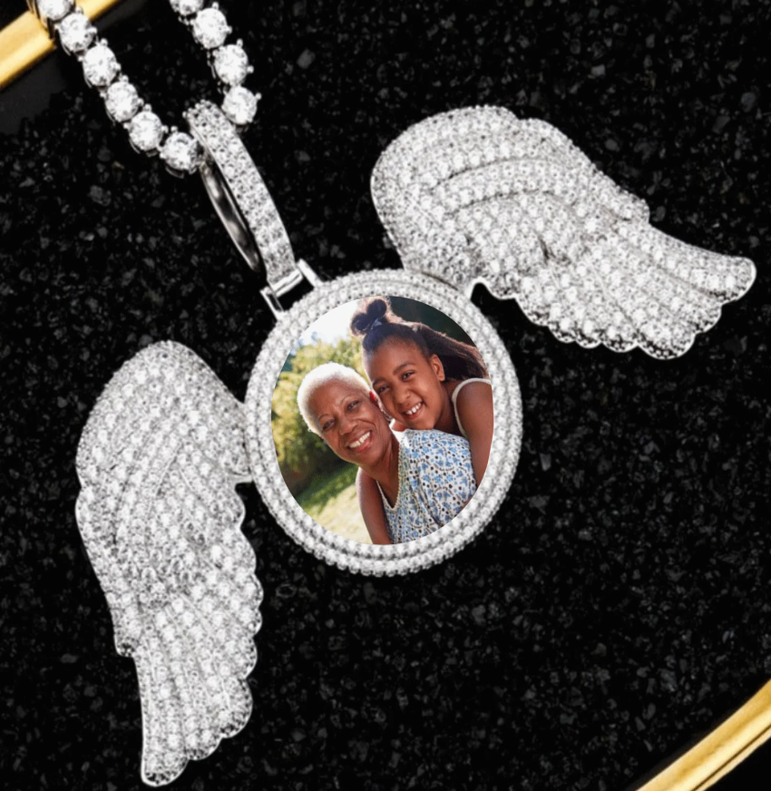 LUXIIVA® ANGEL POWER-WINGS CUSTOM PICTURE PENDANT