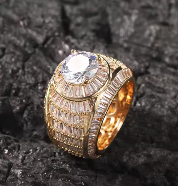 LUXIIVA® ICED OUT CLUSTER-RING 5A+ CUBIC ZIRCONIA (Ready to Ship)