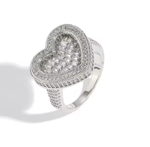 LUXIIVA® HEART BAGUETTE RING(Ready to Ship)