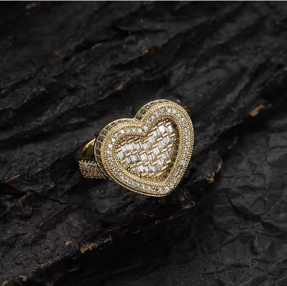 LUXIIVA® HEART BAGUETTE RING(Ready to Ship)