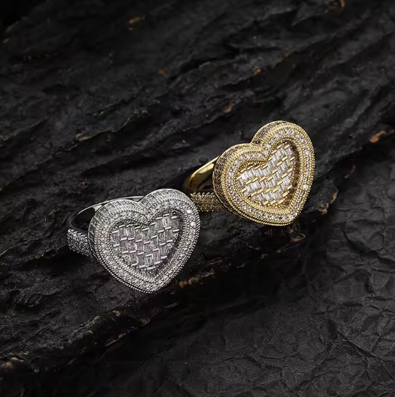 LUXIIVA® HEART BAGUETTE RING(Ready to Ship)