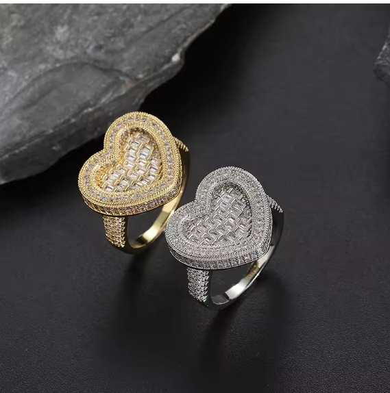 LUXIIVA® HEART BAGUETTE RING(Ready to Ship)