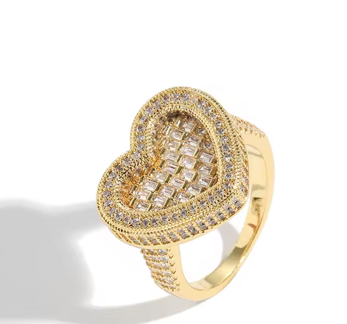 LUXIIVA® HEART BAGUETTE RING(Ready to Ship)