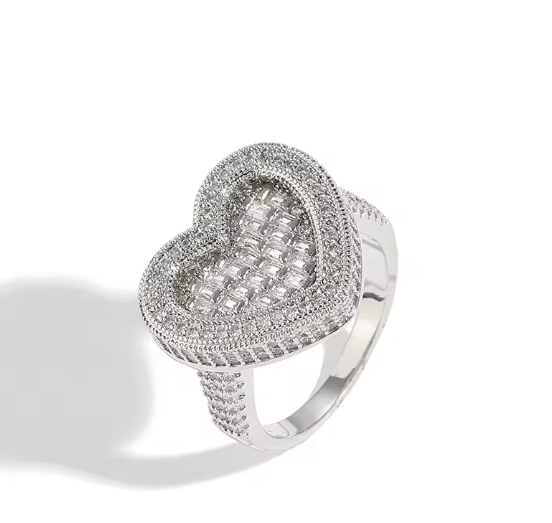 LUXIIVA® HEART BAGUETTE RING(Ready to Ship)