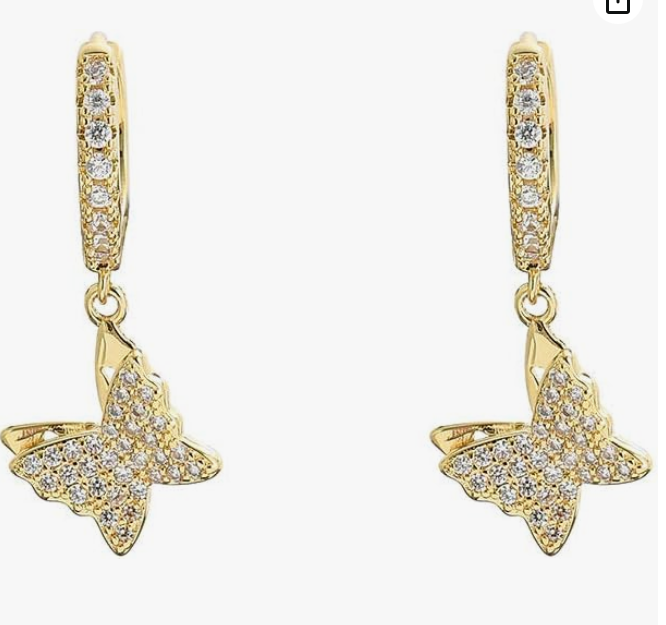 LUXIIVA® BUTTERFLY HOOP EARRINGS(Ready to Ship)