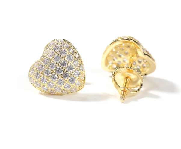 LUXIIVA® TINY CUTE AND BOLD HEART EARRING (Ready to Ship)