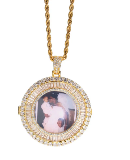 LUXIIVA® BAGUETTE CUSTOM PICTURE PENDANT