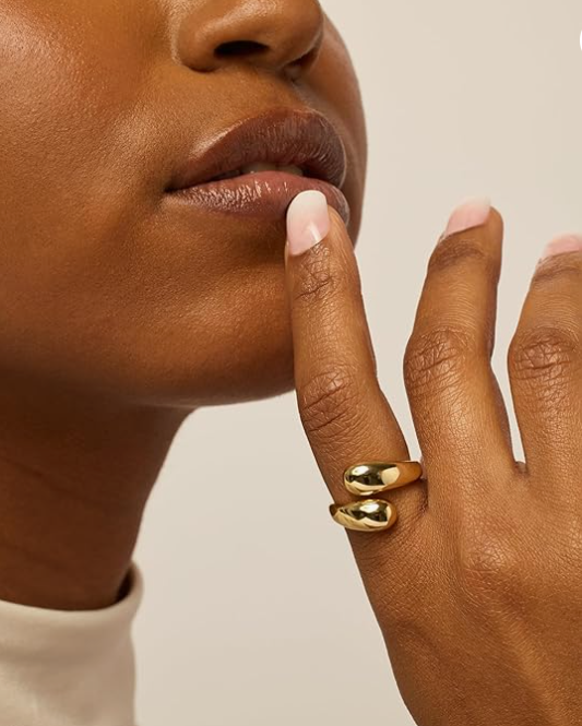 LUXIIVA® CHUNKY OPEN CROSS OVER RING