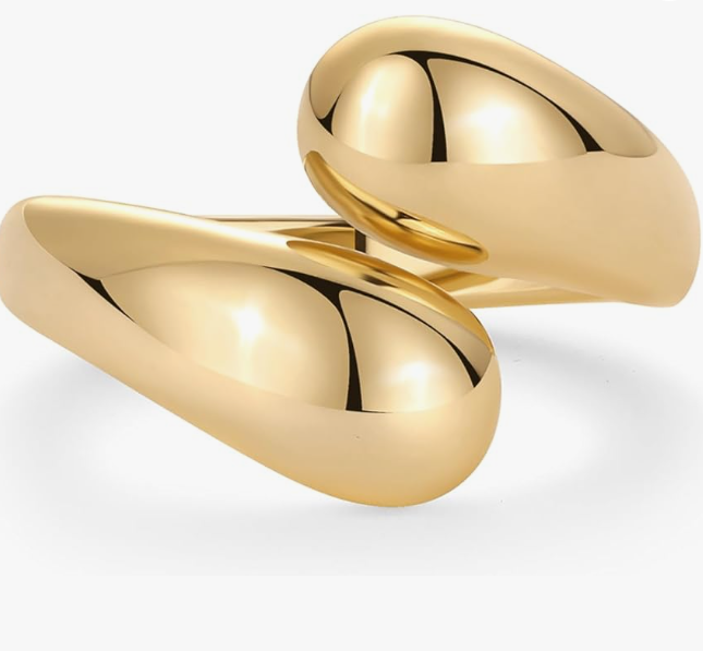 LUXIIVA® CHUNKY OPEN CROSS OVER RING