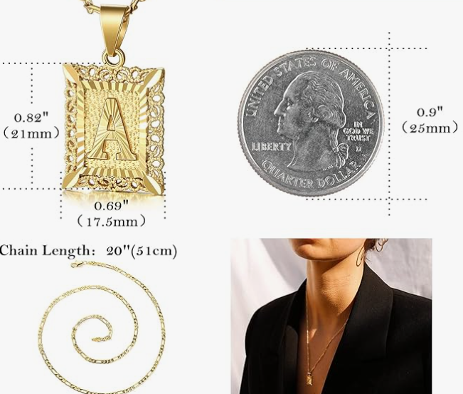 LUXIIVA® SONIA INITIAL NECKLACE