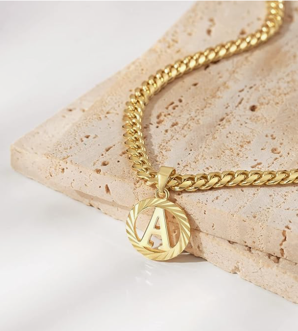 LUXIIVA® HOLLOW CAPITAL INITIAL NECKLACE(Ready to Ship)