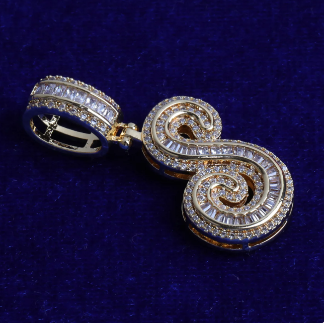 LUXIIVA® CURSIVE BAGUETTE INITIAL NECKLACE(Ready to Ship)