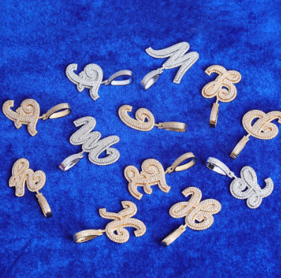 LUXIIVA® INITIAL LETTER HIP HOP PENDANT(Ready to Ship)