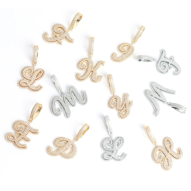 LUXIIVA® INITIAL LETTER HIP HOP PENDANT(Ready to Ship)