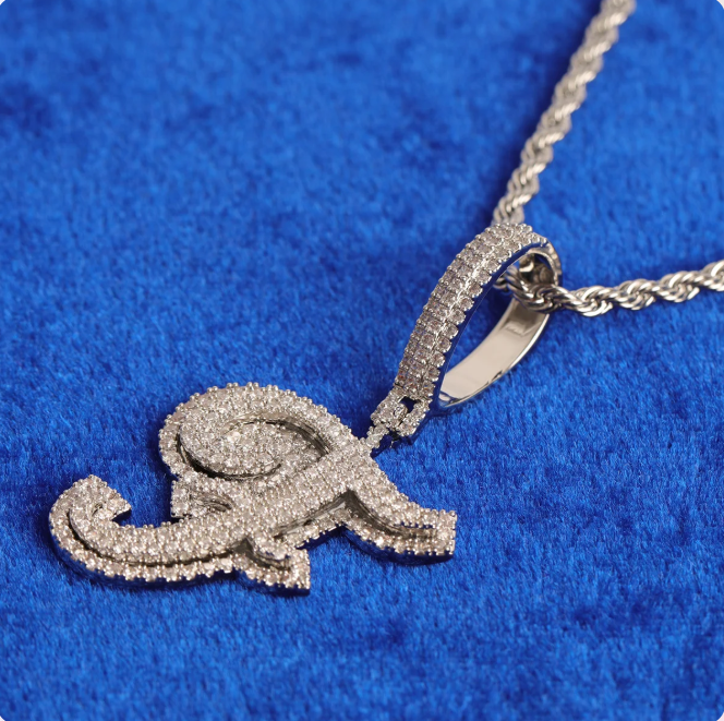 LUXIIVA® INITIAL LETTER HIP HOP PENDANT(Ready to Ship)