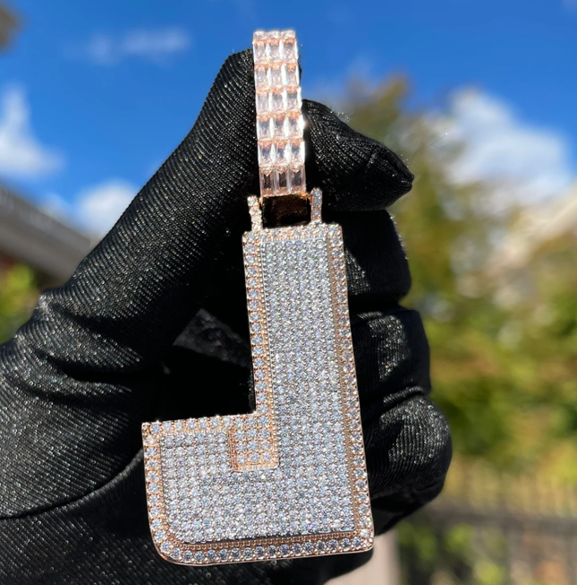 LUXIIVA® INITIAL ICED OUT CUSTOM NAME PENDANT(Ready to Ship)