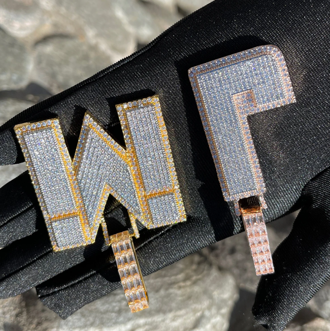 LUXIIVA® INITIAL ICED OUT CUSTOM NAME PENDANT(Ready to Ship)