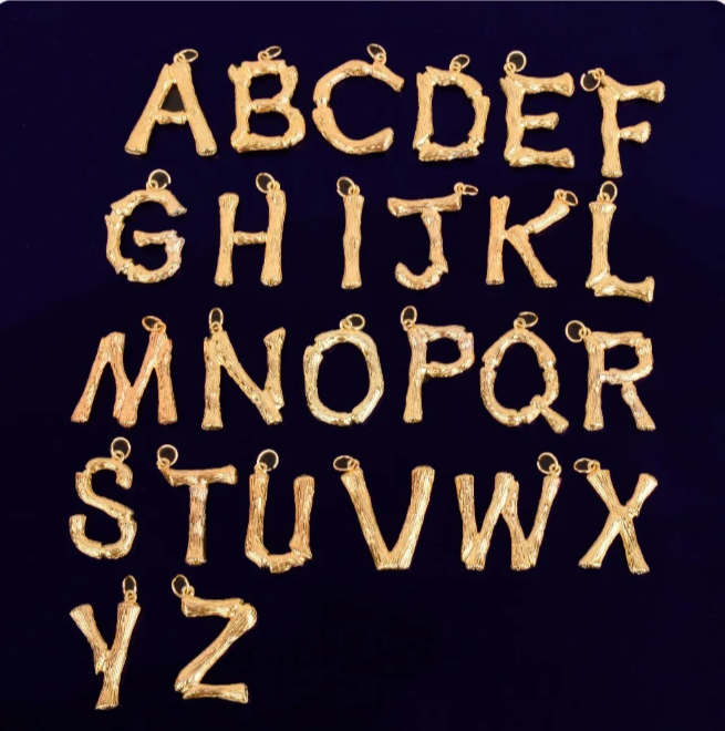 LUXIIVA® BIG BAMBOO LETTERS PENDANT(Ready to Ship)