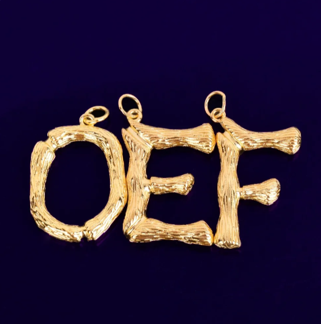 LUXIIVA® BIG BAMBOO LETTERS PENDANT(Ready to Ship)