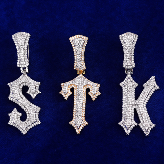 LUXIIVA® TRAP RAPPER STAR INITIAL NECKLACE
