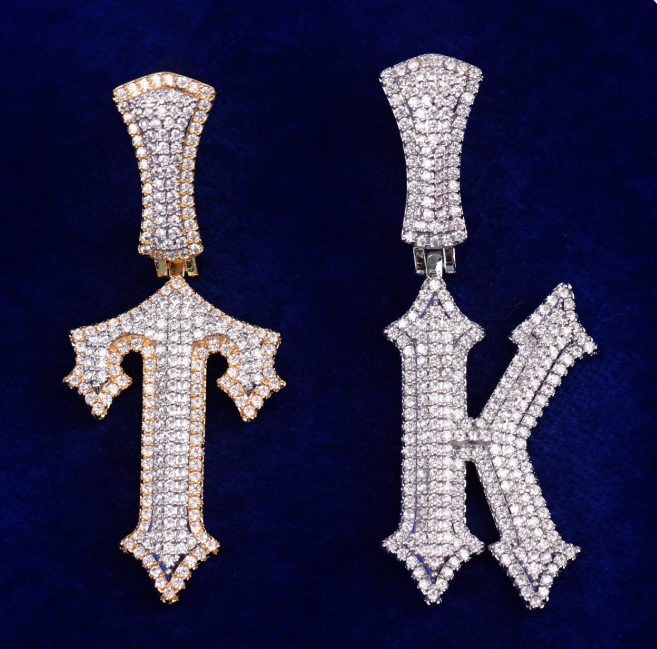 LUXIIVA® TRAP RAPPER STAR INITIAL NECKLACE