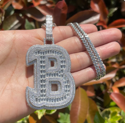 LUXIIVA® ICED OUT INITIAL NECKLACE(Ready to Ship)